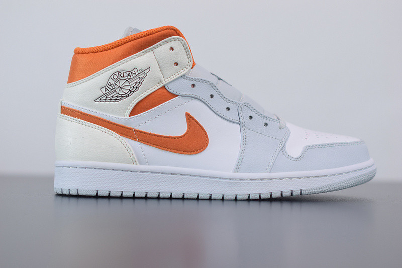 air jordan 1 mid starfish pure platinum cw7591-100