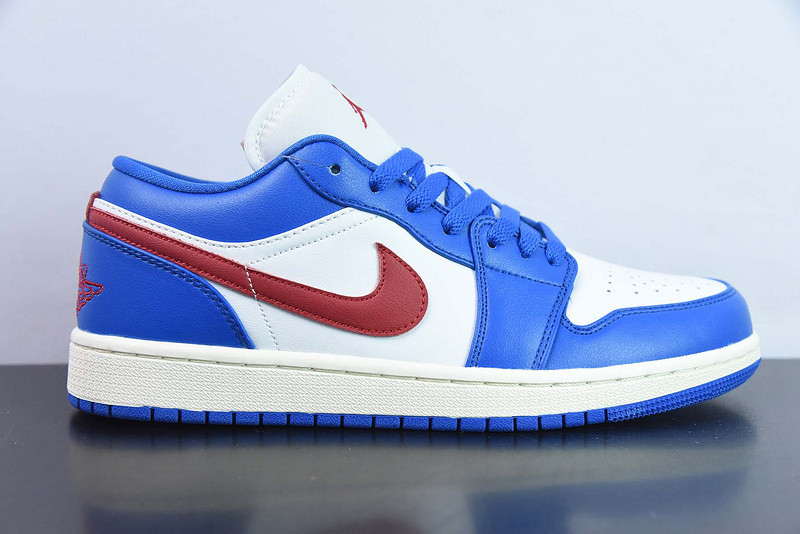 air jordan 1 low sport blue gym red (women''s) dc0774-416