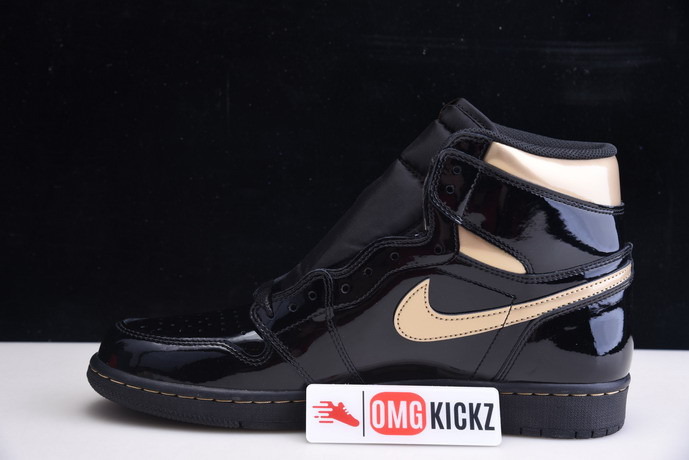 air jordan 1 retro high og “black gold” 555088-032